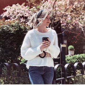 Zara Creamy Cozy Crew Neck Sweater